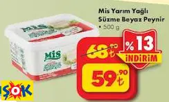 MİS YARIM YAĞLI SÜZME BEYAZ PEYNİR 500 G MİS YARIM YAĞLI SÜZME BEYAZ PEYNİR 500 G